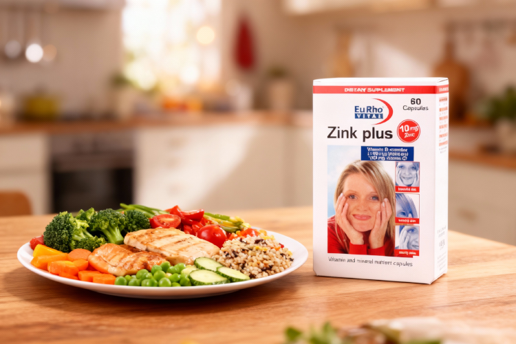 تصویر یک وعده غذایی سالم برای افزایش وزن با زینک پلاس یوروویتال